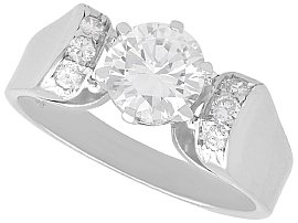 Vintage 0.97ct Diamond and Platinum Solitaire Ring