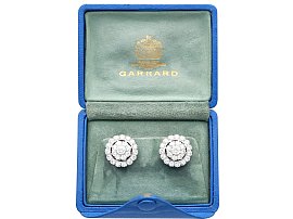 Garrard Diamond Cluster Earrings in White Gold