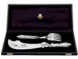Sterling Silver Fish Servers - Antique Victorian (1847)