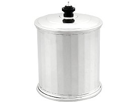 Art Deco Sterling Silver Biscuit Box Tin