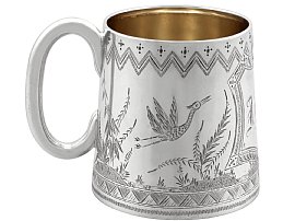 Antique Australian Sterling Silver Christening Mug - Circa 1885