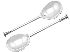 Antique Sterling Silver Seal Top Spoons (1607)