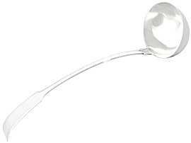 Antique Scottish Sterling Silver Fiddle Pattern Ladle - George III (Circa 1815)
