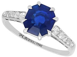 1920s 2.70ct Burmese Sapphire and Diamond, Platinum Solitaire Ring