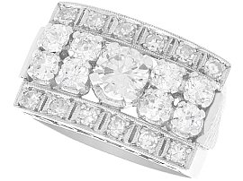 1.84ct Diamond and Platinum Dress Ring - Art Deco