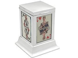 Sterling Silver Playing Card Box - Antique George VI (1937)
