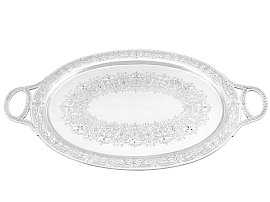 Sterling Silver Handled Tray - Antique Victorian (1878)