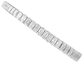 Antique 14.05ct Emerald Cut Diamond and Platinum Bracelet Antique 14.05ct Emerald Cut Diamond and Platinum Bracelet