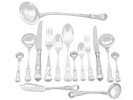 Sterling Silver Canteen of Cutlery for Thirty Persons - Antique
