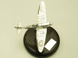 SOLD - Sterling Silver Spitfire Presentation Model - Vintage Elizabeth II