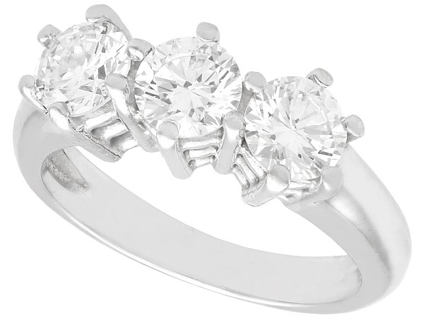 Diamond & 18ct White Gold Trilogy Ring
