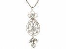 2.14 ct Diamond and 15 ct Yellow Gold Pendant - Antique Victorian