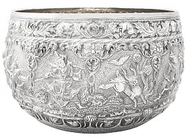 Burmese Silver Bowl 1800s 