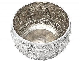 1800s Burmese Silver Bowl