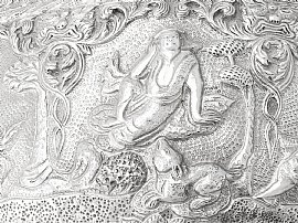 Burmese Silver Bowl Detail 