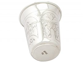 Russian Silver Kiddush Cup / Beaker - Antique 1889
