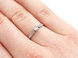 Wearing 0.22 ct Diamond Solitaire Ring