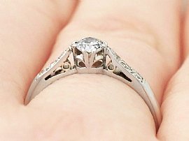 0.22 ct Diamond Solitaire Ring Wearing