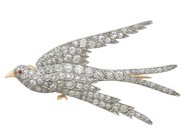 Antique Swallow Brooch