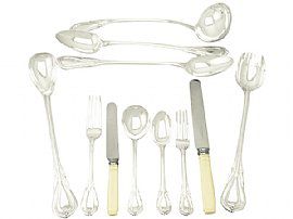 English silver cutlery set