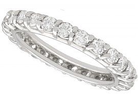 1.20 ct Diamond, 18 ct White Gold Full Eternity Ring - Vintage Circa 1960