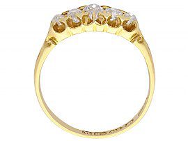 Victorian Five Stone Diamond Ring Antique 