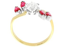 wearing ruby and diamond ring