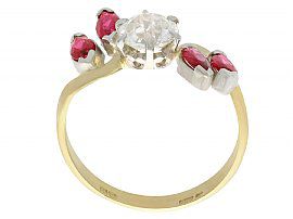 unusual ruby and diamond ring