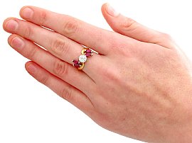 Unusual Ruby Ring Wearing