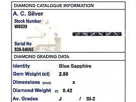 Antique Sapphire and Diamond Bar Brooch Grading