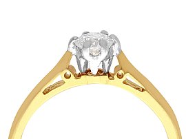 0.23 ct Diamond and Yellow Gold Solitaire Dress Ring
