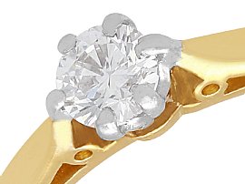 0.23 ct Diamond and Gold Solitaire Ring