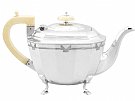 Sterling Silver Teapot by Viner's Ltd - Art Deco - Antique George V (1935)