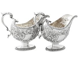 Sterling Silver Sauceboats - Regency Style - Antique George III (1765)