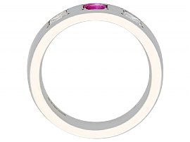Diamond and Ruby Ring in 18 ct White Gold - Contemporary