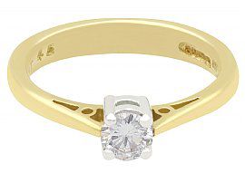 Vintage Yellow Gold Solitaire Ring