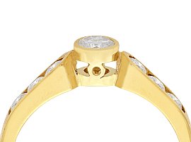 Vintage 18k Yellow Gold Diamond Dress Ring
