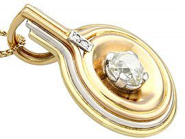 Tri Gold Diamond Pendant