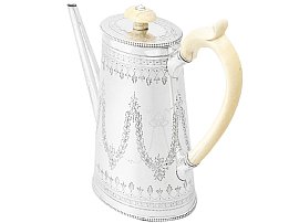 Victorian Silver Coffee Pot by Henry Holland For Sale 
