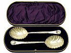 Sterling Silver Fruit Spoons - Antique Victorian (1898)