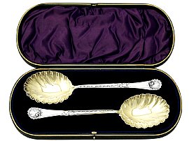 Sterling Silver Fruit Spoons - Antique Victorian (1898); W8957