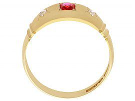 Gold Ruby and Diamond Band 
