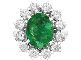 4.83 Carat Emerald Ring with Diamonds