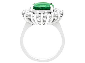 4.83 carat emerald cluster ring 
