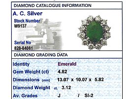 Emerald Ring Report Card