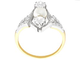 Diamond and Pearl Dress Ring for Sale