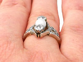Diamond and Pearl Dress Ring Wearing