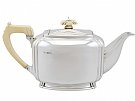 Sterling Silver Teapot - Art Deco - Antique George VI (1937)