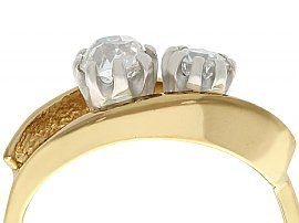 Two Stone Diamond Ring Gold