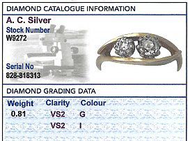 Two Stone Diamond Ring Yellow Gold Card